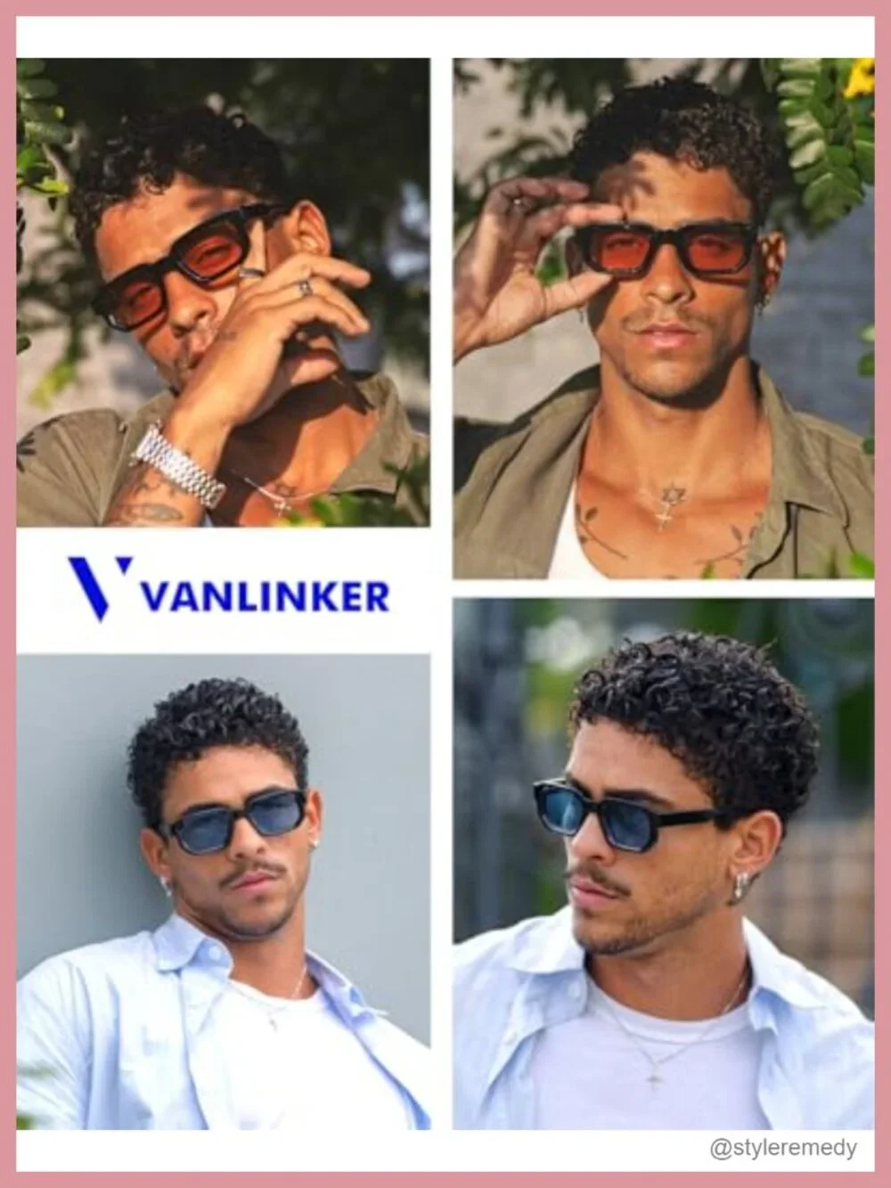 Retro Chunky Rectangle Sunglasses with UV400 Protection, Lightweight Plastic